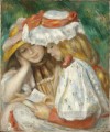 dos niñas leyendo en el jardín Pierre Auguste Renoir